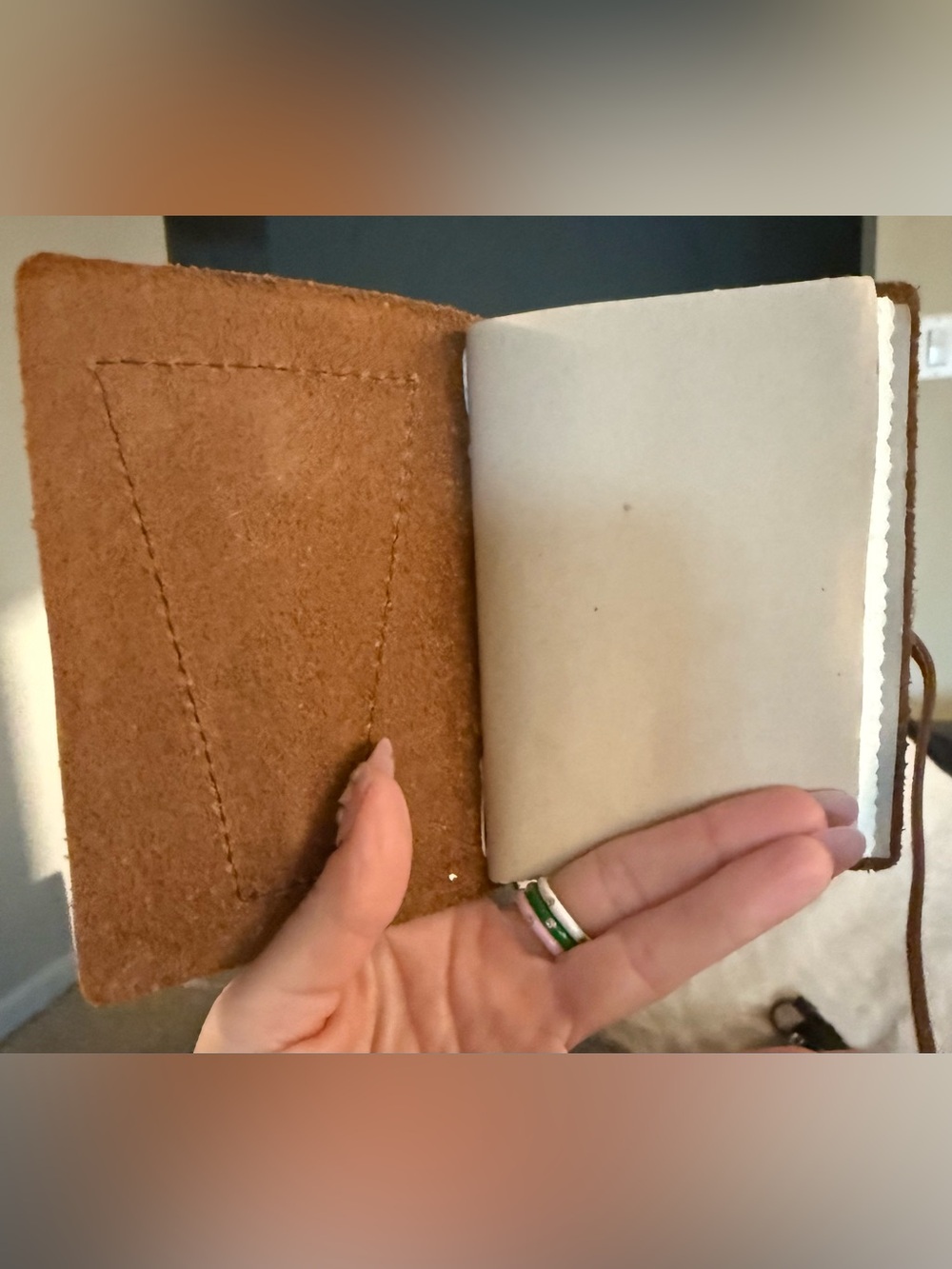 Leather Rustico Golf Log Book with Pocket - Picture 5 of 10
